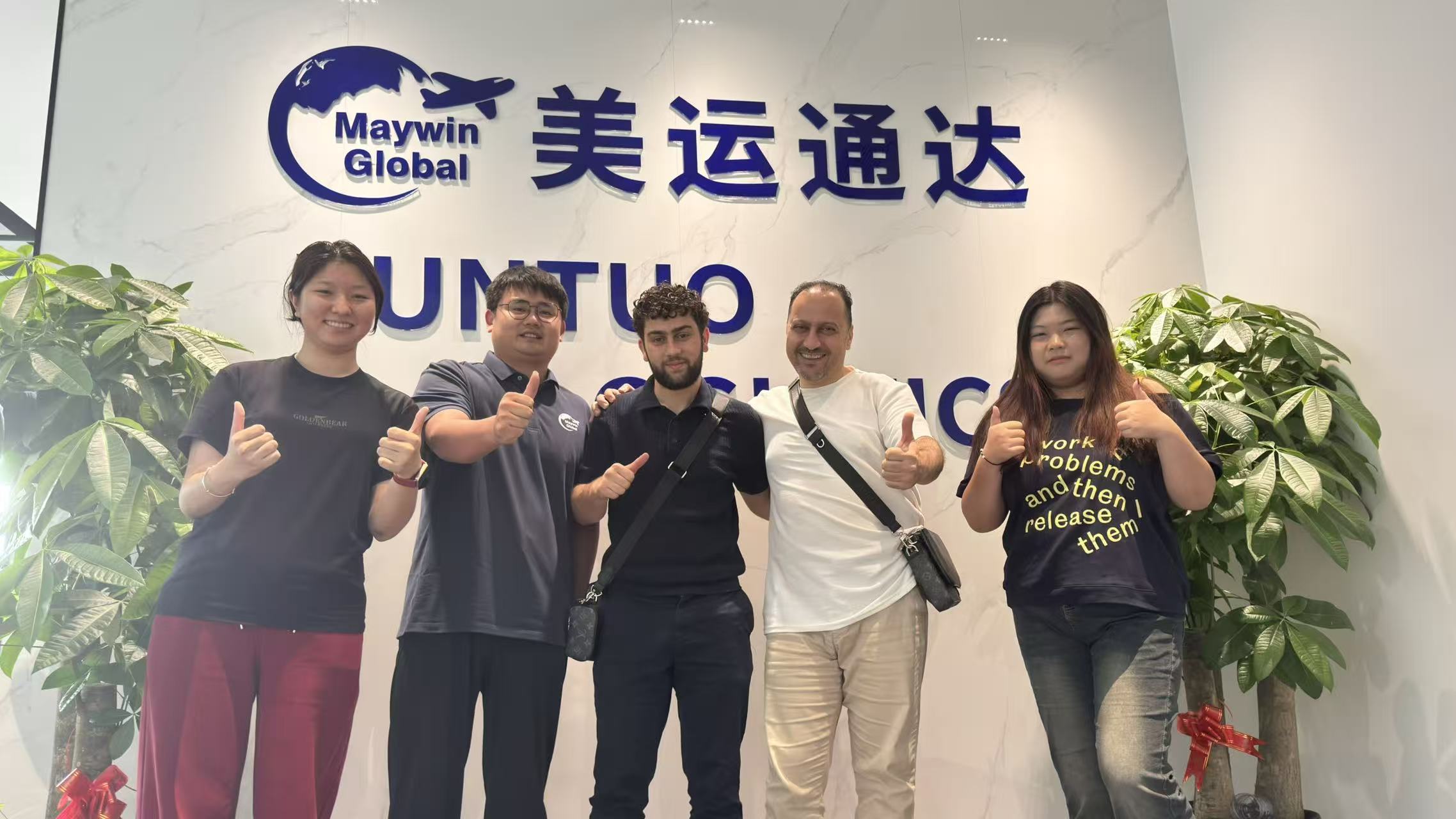 Client visit at Yuntuo logistics office in China