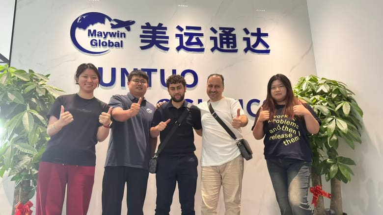 Client visit at Yuntuo logistics office in China