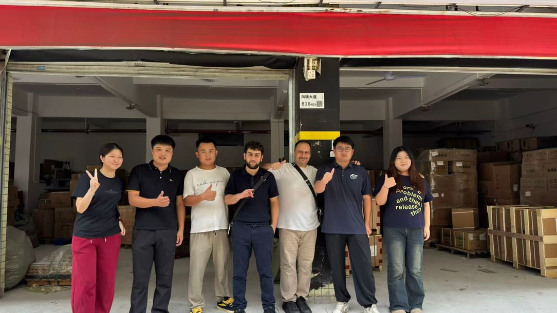 Client visit at Yuntuo logistics warehouse in China