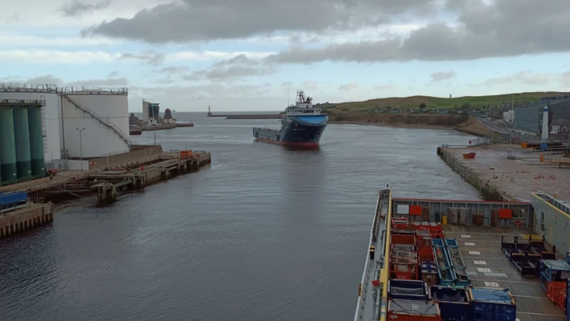 Container terminal representing freight shipping from China to UK
